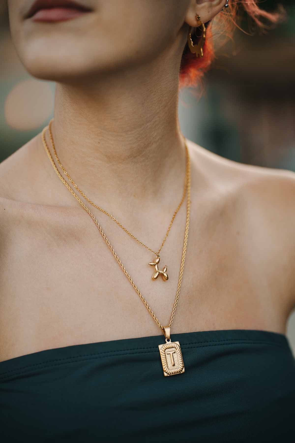 Cedric Twisted Letter Necklace
