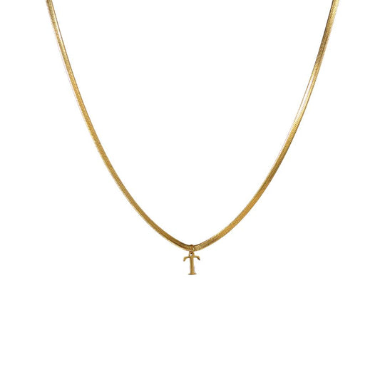 Florence Heart Letter Thinner Necklaces