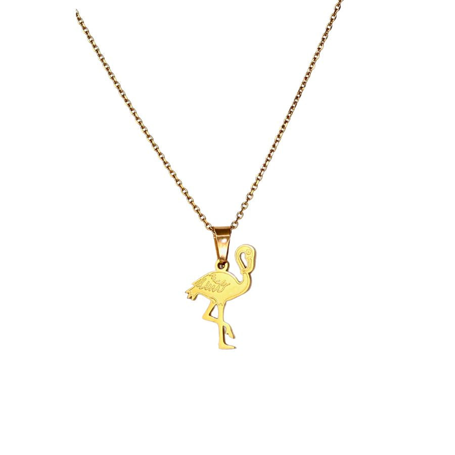 Gold Flamingo Handmade Necklace