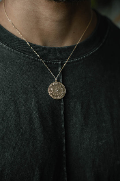 Atlas Zodiac Gold Men's Necklace