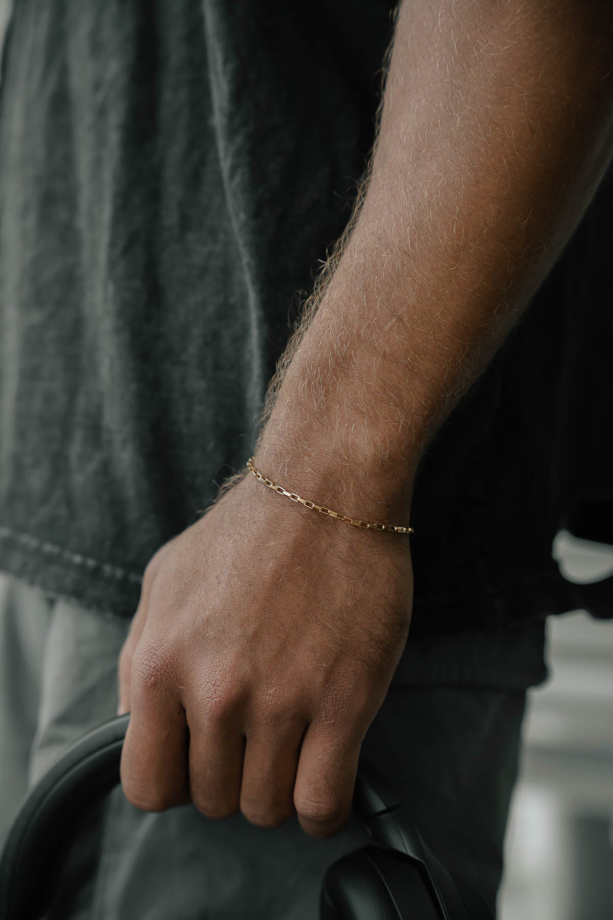 Men's Gold Boxy Bracelet