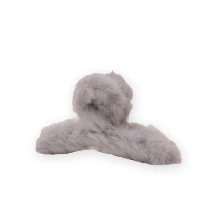 Ruby Grey Plush Hair clip