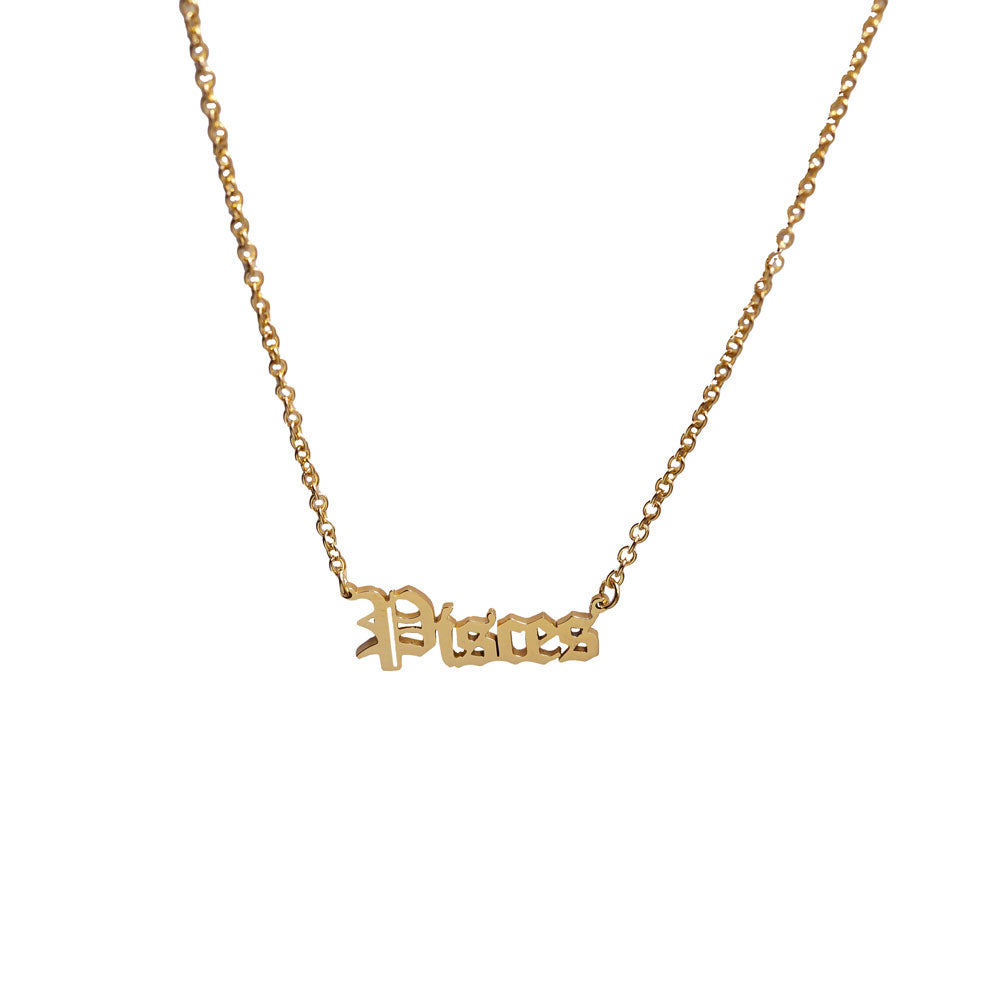 Street Style Zodiac Sign Necklace