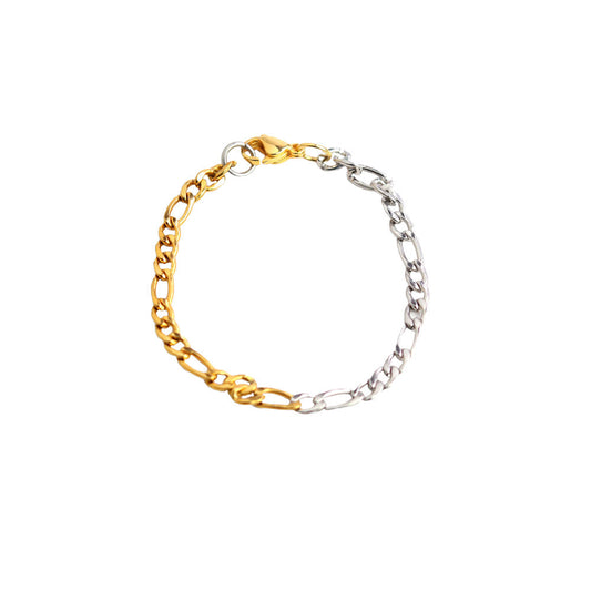 Men's Mixed Cuban Link Bracelet