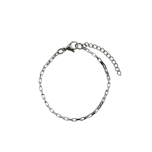 Men's Silver Boxy Bracelet