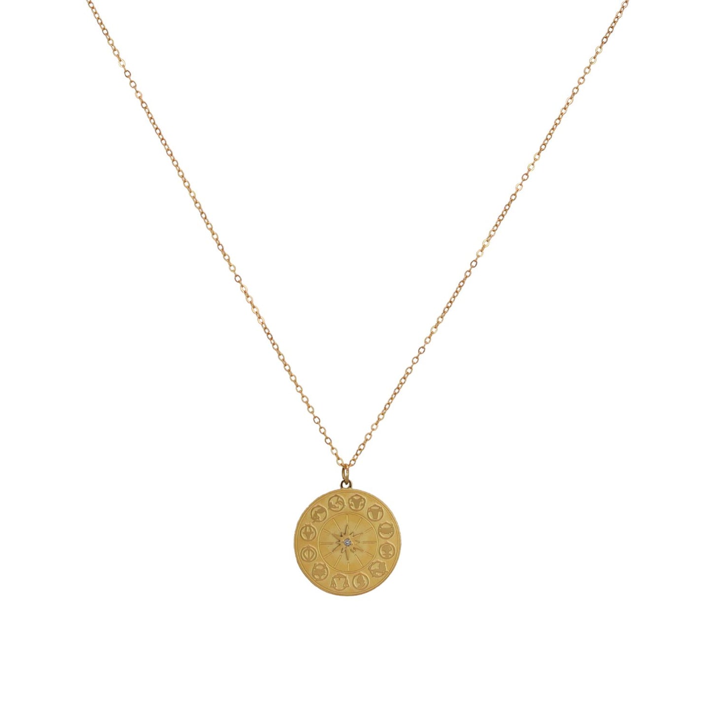 Atlas Zodiac Gold Men's Necklace